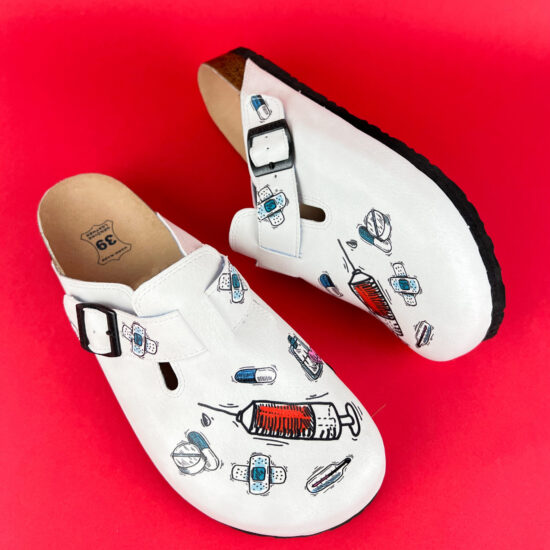 Alternative view of Ортопедично сабо със стелка от естествена кожа за медицински сестри