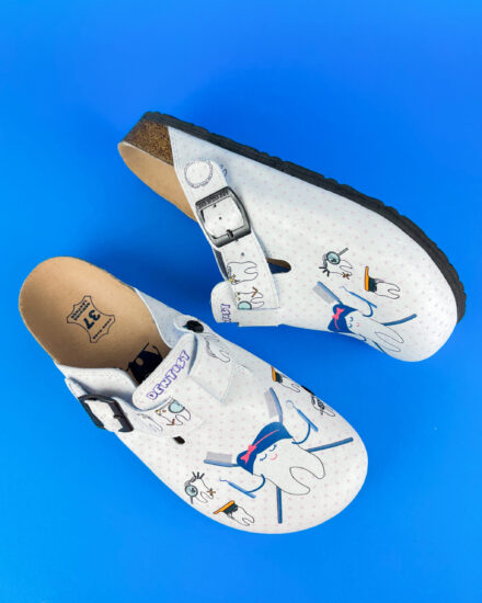 Ортопедично сабо със стелка от естествена кожа за дентална медицина и стоматология Ортопедични чехли Стоматология