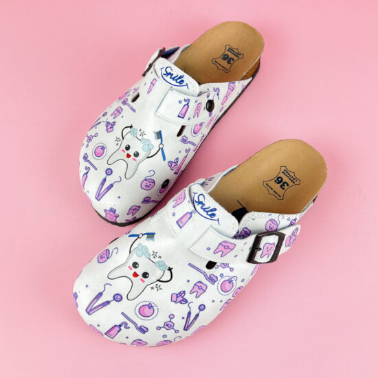 Alternative view of Ортопедично сабо със стелка от естествена кожа за дентална медицина и стоматология