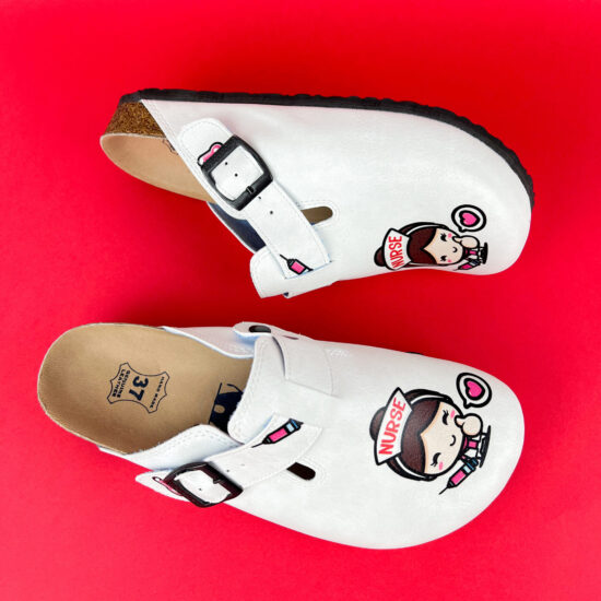 Alternative view of Ортопедично сабо със стелка от естествена кожа за медицински сестри