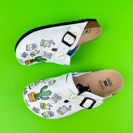 Alternative view of Ортопедично сабо със стелка от естествена кожа и цветен принт