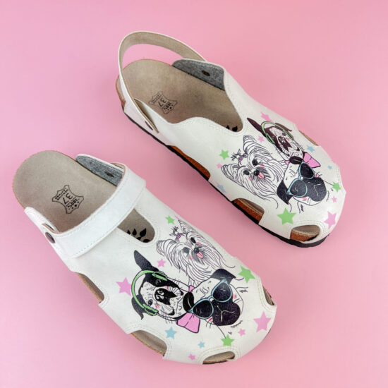 Cool Dogs Ортопедични сандали със стелка от естествена кожа и цветен принт /