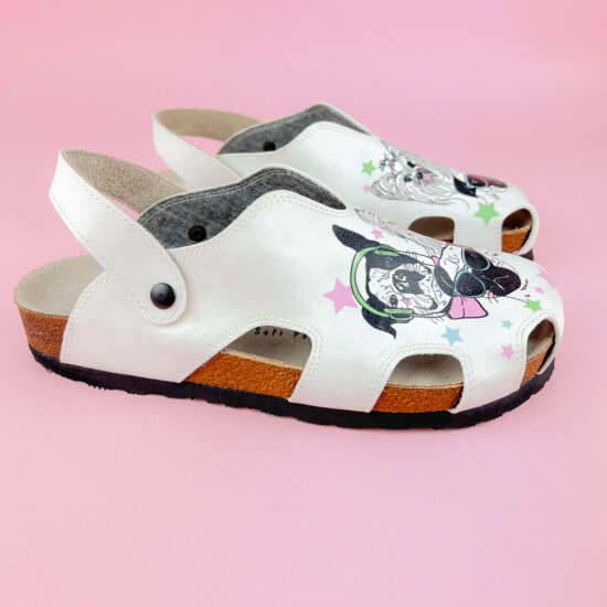 Cool Dogs Ортопедични сандали със стелка от естествена кожа и цветен принт /