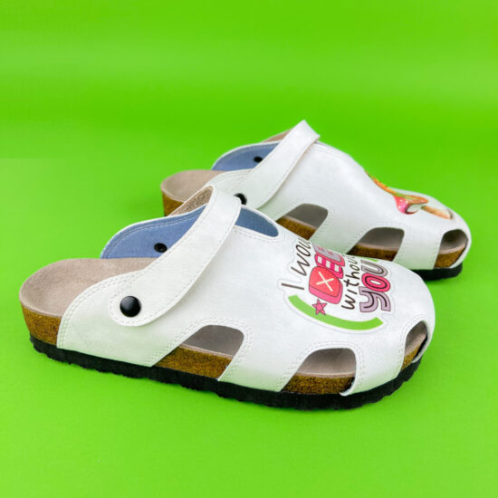 I Don't Care Ортопедични сандали със стелка от естествена кожа и цветен принт /