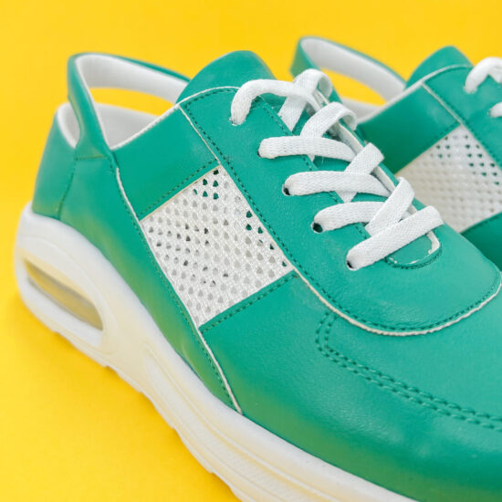 Fully Green Работни обувки тип маратонки с въздуша камера в зелено /