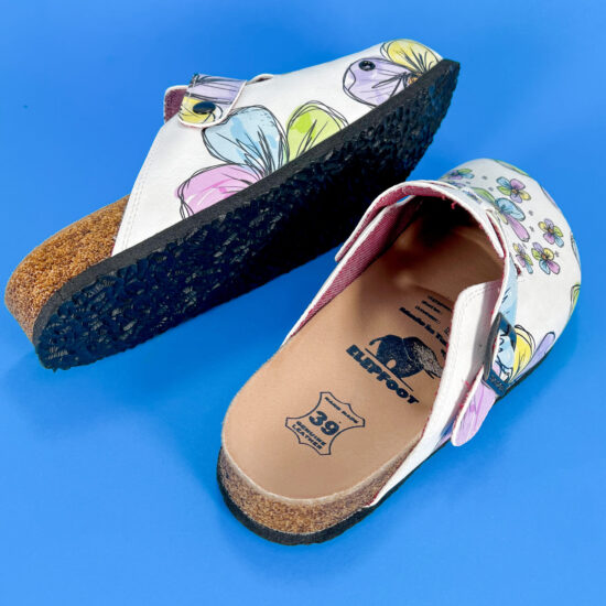 Alternative view of Ортопедично сабо със стелка от естествена кожа и цветен принт 700285