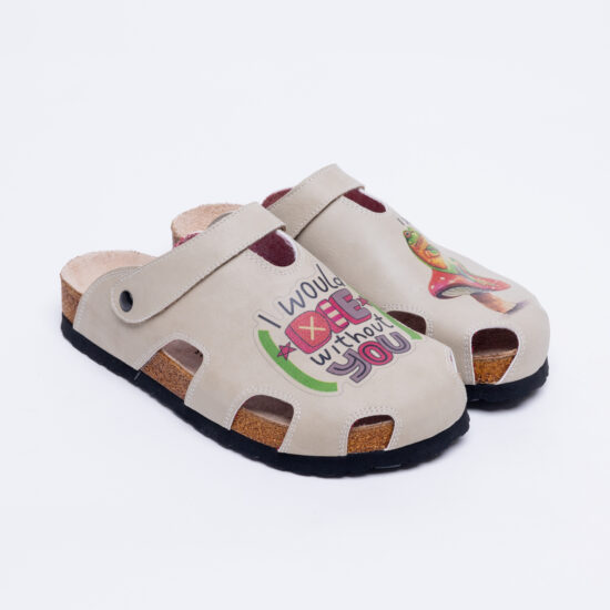 Alternative view of Ортопедични сандали със стелка от естествена кожа и цветен принт