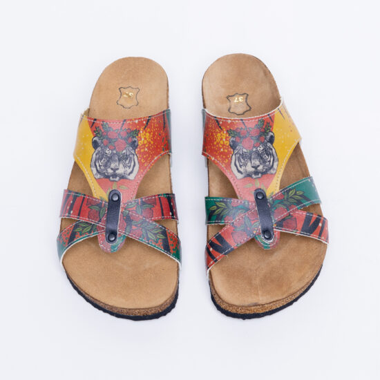 Alternative view of Летни ортопедични чехли със стелка от естествен велур