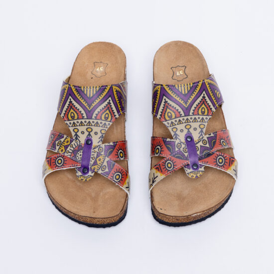 Malabo Летни ортопедични чехли със стелка от естествен велур /