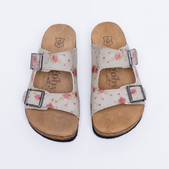 Quito Летни ортопедични чехли със стелка от естествен велур /