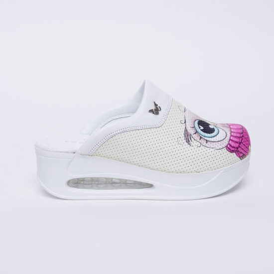 Alternative view of Цветно анатомично сабо от естествена кожа