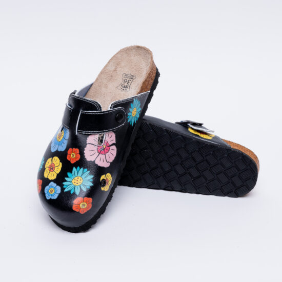 Ортопедични чехли със стелка от естествена кожа /