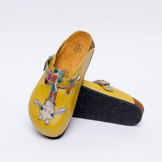 Ортопедични чехли със стелка от естествена кожа /