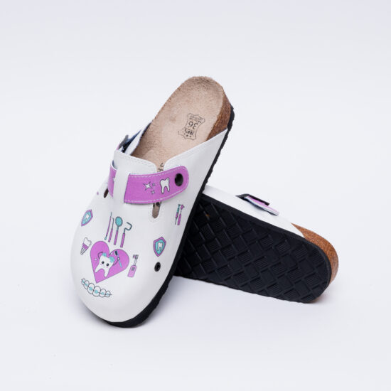 Ортопедични чехли със стелка от естествена кожа /