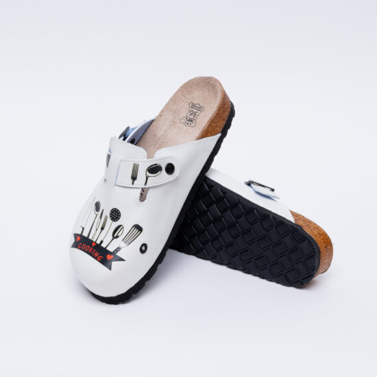 Ортопедични чехли със стелка от естествена кожа /