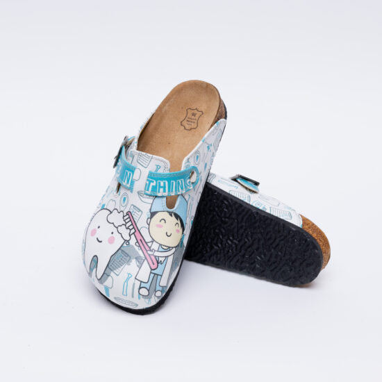 Ортопедични чехли със стелка от естествена кожа /