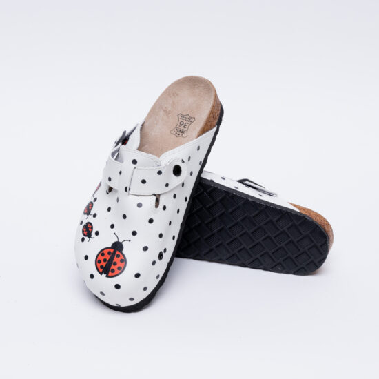 Little Ladybugs Ортопедични чехли със стелка от естествена кожа /