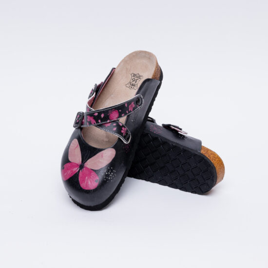 Ортопедични чехли със стелка от естествена кожа /