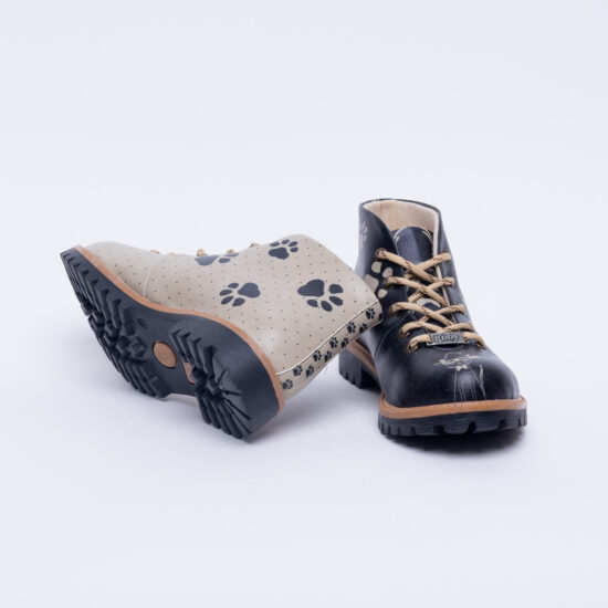 Meow Модерни дамски боти с цветен принт /