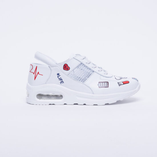 Alternative view of Анатомични медицински маратонки от естествена кожа