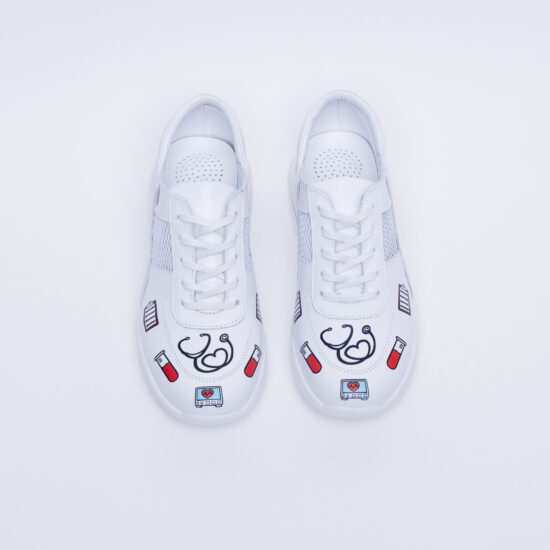 Анатомични медицински маратонки от естествена кожа /