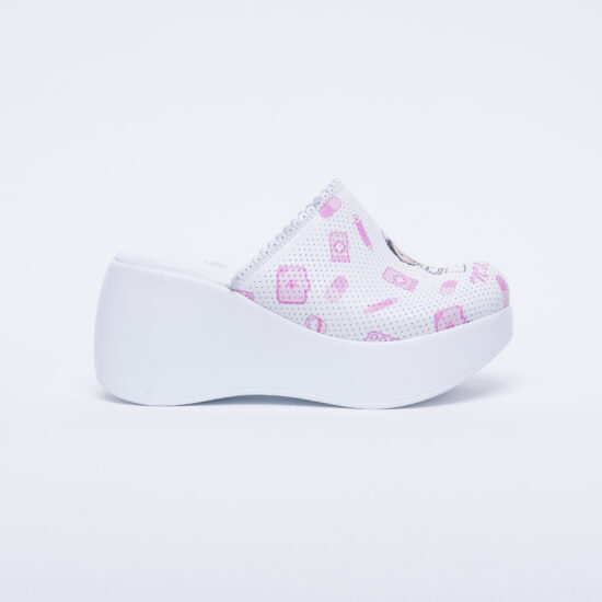 Alternative view of Анатомични медицински чехли на платформа от естествена кожа