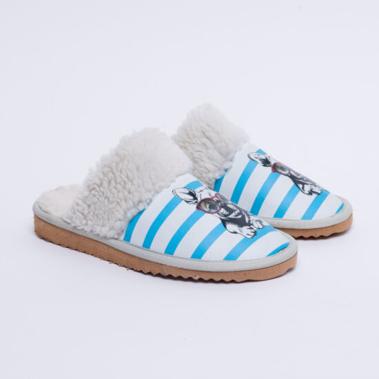 Alternative view of Дамски домашни чехли с цветен принт