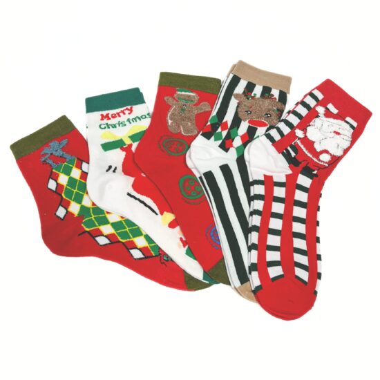 Alternative view of Комплект 5 чифта шарени чорапи Santa Claus Set