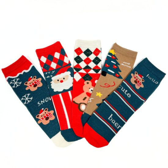 Alternative view of Комплект 5 чифта шарени чорапи Hello Cute