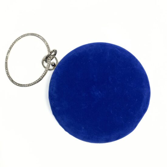 Дамска синя чанта клъч велур 20070BU /