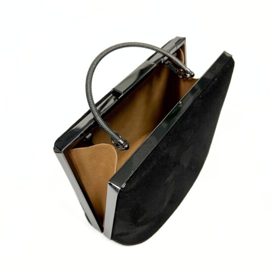 Alternative view of Дамски черен клъч велур 20062BL