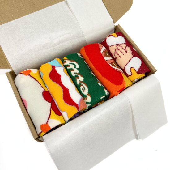 Комплект 5 чифта шарени чорапи Red-faced Set /