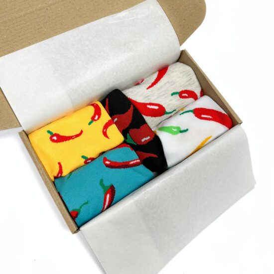 Комплект 5 чифта шарени чорапи Chilies Set /