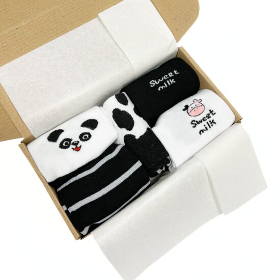 Комплект 5 чифта шарени чорапи Panda Set /