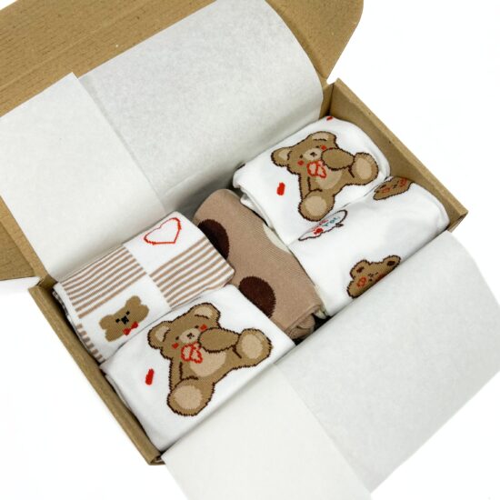 Комплект 5 чифта шарени чорапи Bear Set /