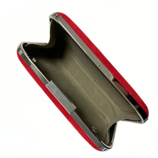 Alternative view of Дамски червен клъч велур 20058RD