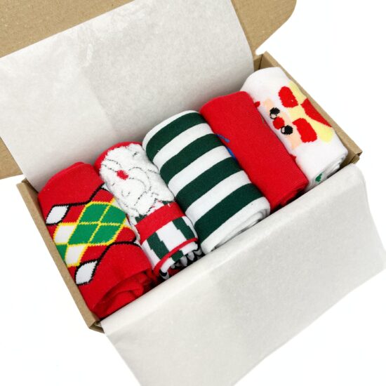 Комплект 5 чифта шарени чорапи Santa Claus Set /