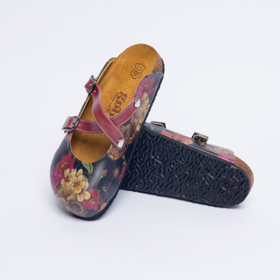 Ортопедични чехли със стелка от естествен велур /