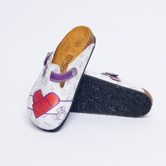 Red Heart Ортопедични чехли със стелка от естествен велур /