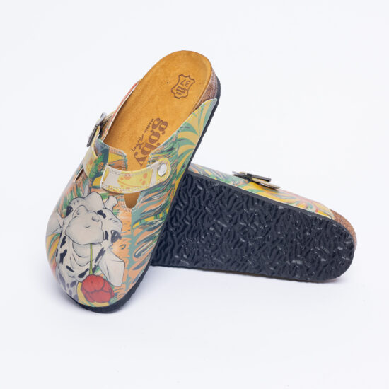 Cool Giraffe Ортопедични чехли със стелка от естествен велур /