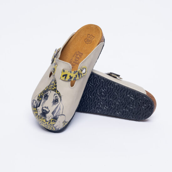 Ортопедични чехли със стелка от естествен велур /