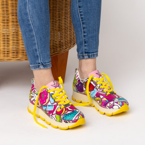 Violette Дамски цветни маратонки с оригинален дизайн /