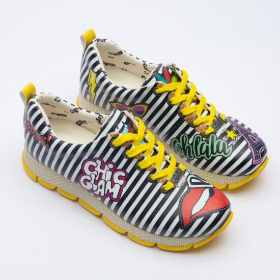 Eiffel Tower Дамски цветни маратонки с оригинален дизайн /