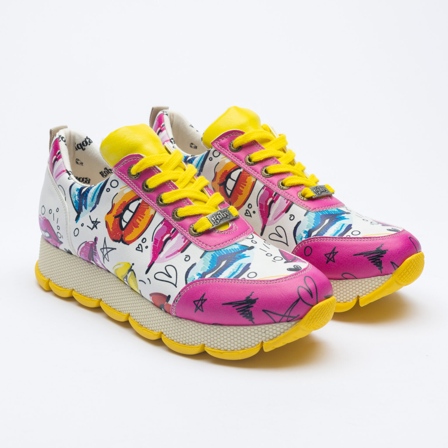 Дамски цветни маратонки с оригинален дизайн
