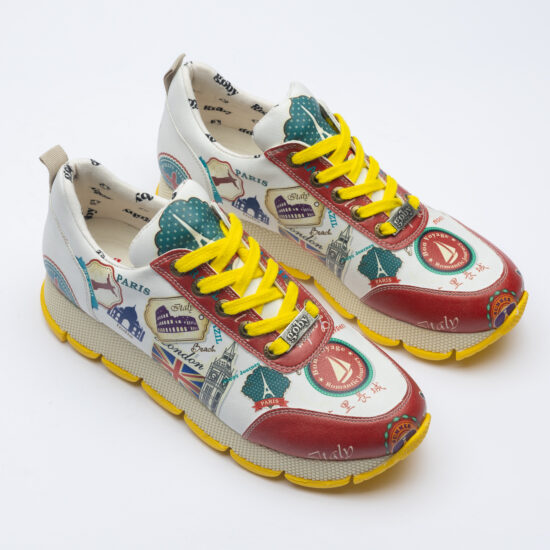 Countries Дамски цветни маратонки с оригинален дизайн /