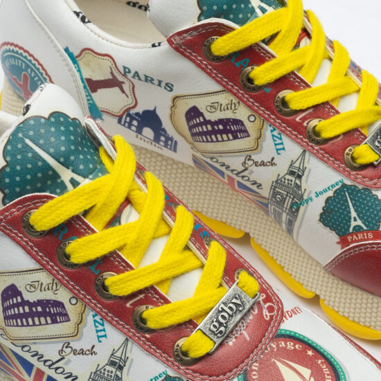 Countries Дамски цветни маратонки с оригинален дизайн /