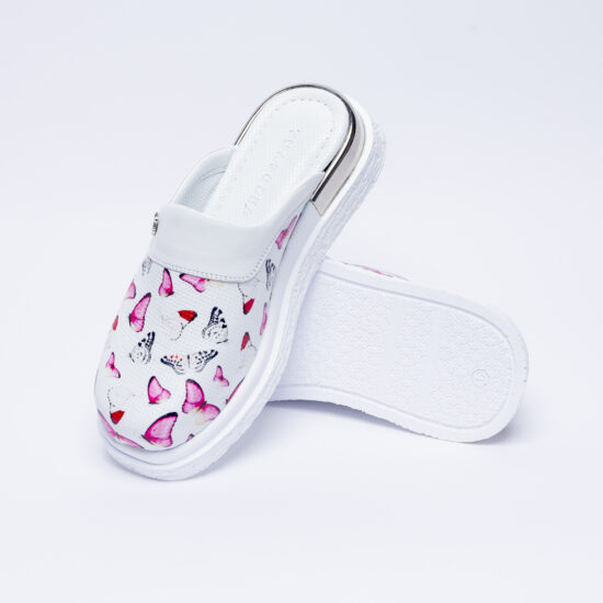 Lumifly Анатомични чехли от естествена кожа с принт /