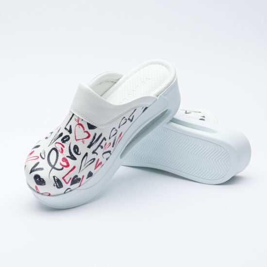 Love Анатомично сабо на платформа от еко кожа /