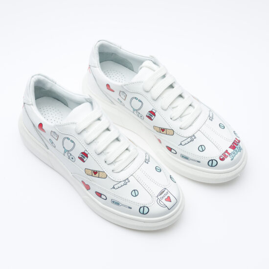 Анатомични работни маратонки от естествена кожа /