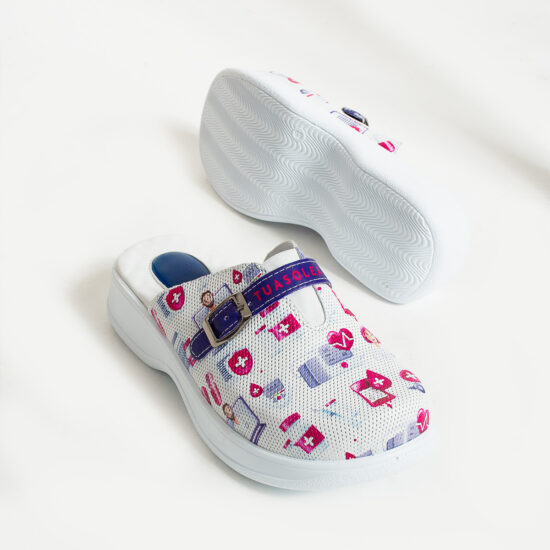 Медицинско сабо с гел стелка от естествена кожа /